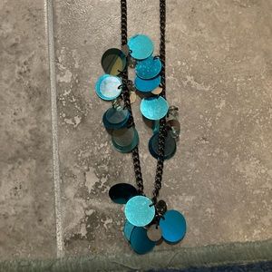 Birch hills necklace 32” long summary blue